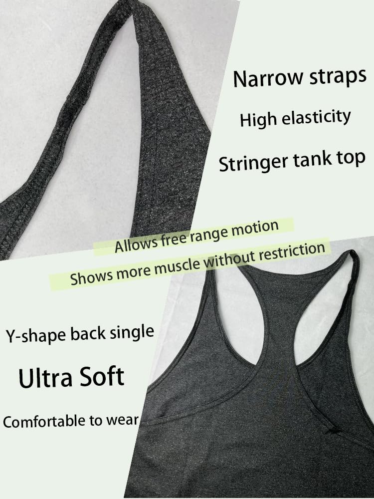 Mens Stringer Bodybuilding Tank Tops Y Back Gym Workout Training Stretch Polyester Quick Drying Low Cut Muscle Shirt Usa/Black/Black/Black Medium - BeesActive Australia