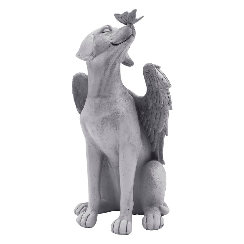 FakeFace Dog Angel Memorial Statue, Skin Gravestone Memorial Grave Marker Tribute Statue, Garden Decoration Polyresin Angel Figures Statue Sleeping Dog Statue with Wings Cats Dogs Memorial Stone Dog Angel - BeesActive Australia