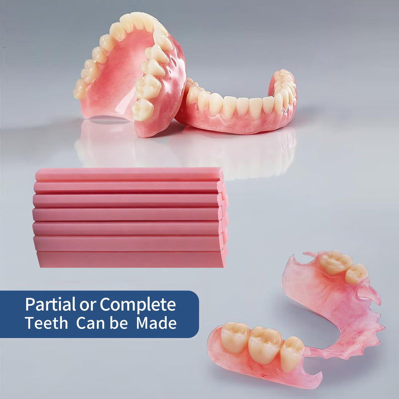 Quick Reline (Boil & Fit) Denture Reliner Kit,For Use with Full or Partial Denture,Or Use with Fake Teeth to Make Temporary Denture, Remold and adjust mulitple times