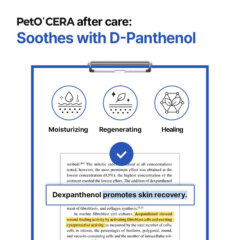 Breezytail PetO'CERA Moisture Essence Plus, Dry, Itchy Skin Care & Hot Spot, Irritation Relief Roll-on Serum for Dogs & Cats. Soothing Moisturizer, Hypoallergenic (85ml / 2.87 fl oz)