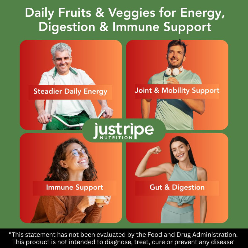 Fruits and Veggies Supplement - 90 Fruit and 90 Vegetable Capsules - 100% Whole Natural Superfood - Filled with Super Greens Vitamins and Minerals - Supports Balance Energy Levels (2 Pack) 90 Count (Pack of 4)
