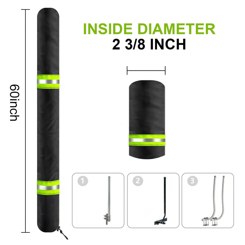Boat Trailer Guide Pole Pad and Cover & Trailer Guides Poles Pads for Pontoon Boat Lift Jet Ski Boat Fishing Boat Sailboat Trailer Waterproof Heavy Duty UV Fade Proof Canvas & Set of Two 60 Inch - BeesActive Australia