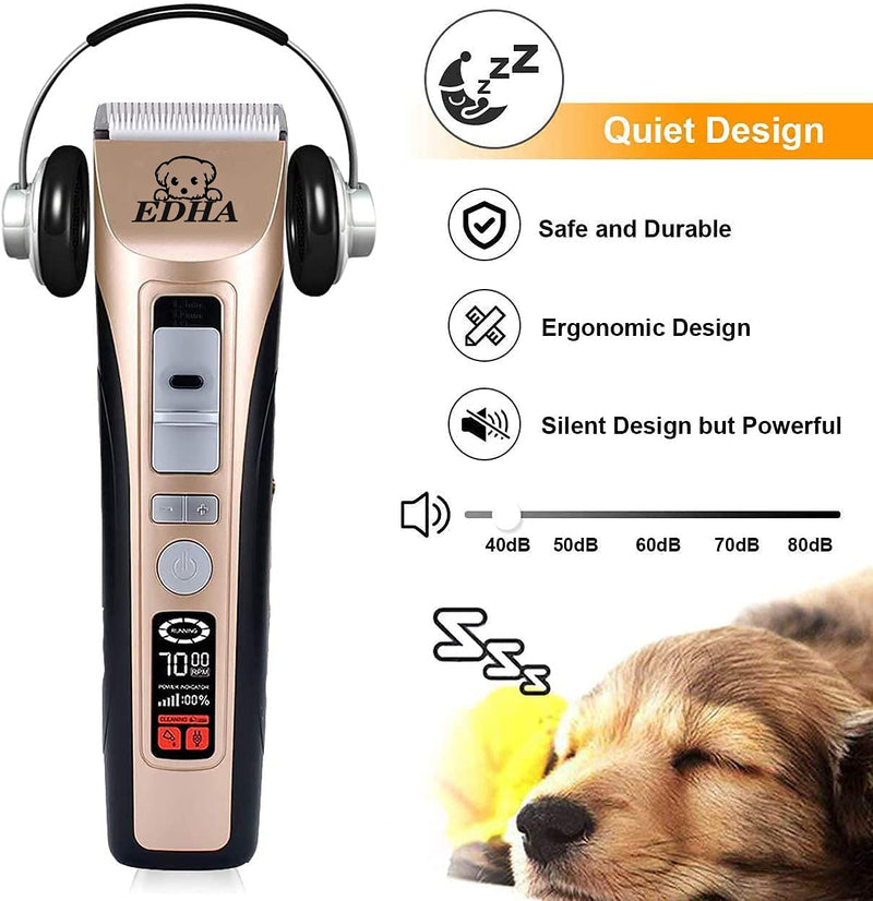 EDHA Dog Clipper - Animal Hair Clipper Kit 5-Speed Clipper for Dog Cats Wireless Pet Hair Trimmer Animal Clipper Hair Clipper Dog Cat P-005 - BeesActive Australia