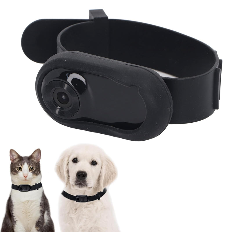 VGEBY Pet Collar Camera, Full HD 120 Degree Wide Angle Dog Cat Sports Camera Action Camera with Video Recording for Indoor and Outdoor Use (Black) - BeesActive Australia