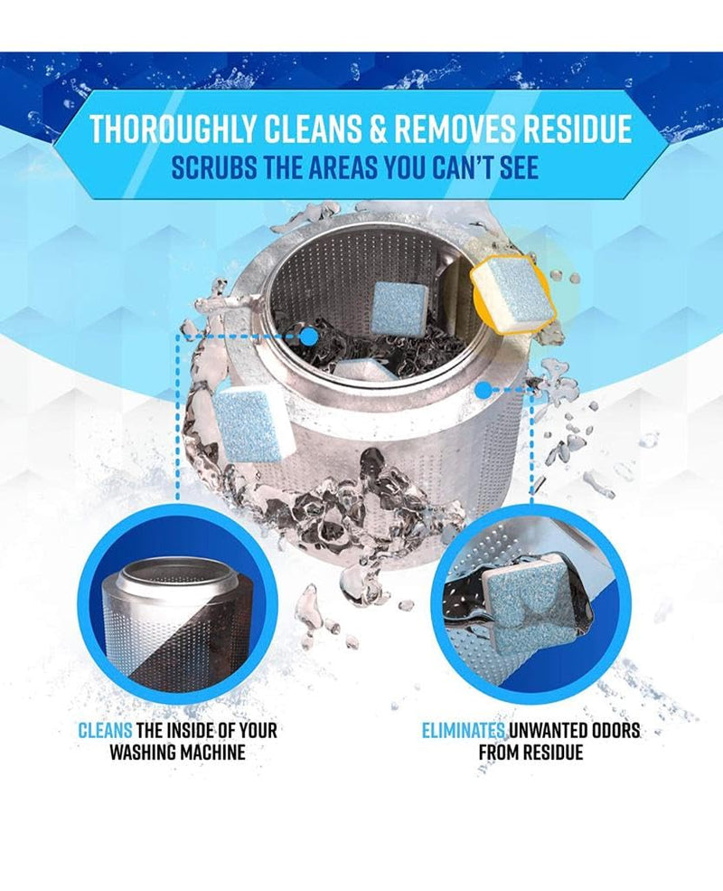 Washing Machine Cleaner Descaler Deep Cleaning Tablets For HE Front Loader & Top Load Washer, Septic Safe Eco-Friendly Deodorizer, Clean Inside Drum And Laundry Tub Seal (30) Father's Day Gift Gifts 30 - BeesActive Australia