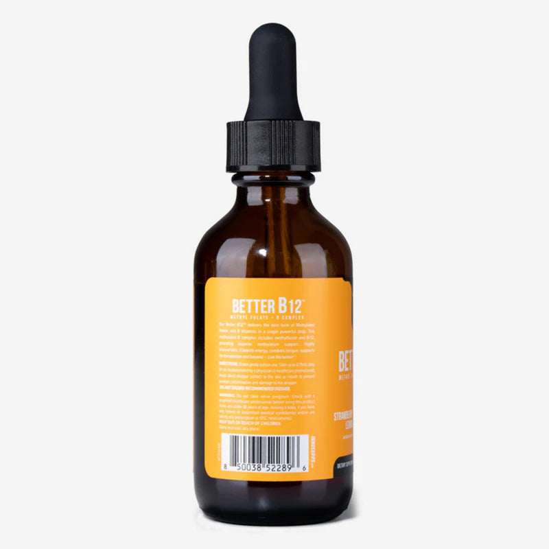 InnoSupps Better B12 Liquid Drops, Unflavored, 60 Servings | Folate & B12 methylcobalamin, promotes energy production, memory & focus, metabolism support