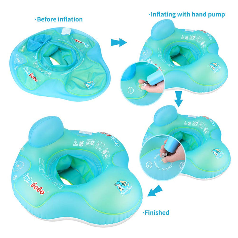 Swimbobo Baby Swimming Pool Float Inflatable Toddler Swim Pool Seat Floating Ring for Kids Aged 2-4 Years Old (Blue,Large) - BeesActive Australia