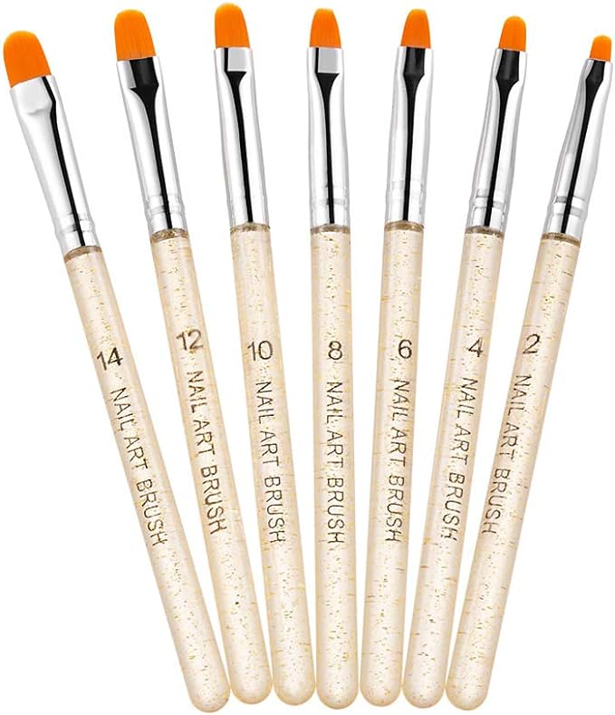 YFFSFDC 14pcs Round Brush Nail Art Brush Nail Brush Gel Brush Nail Supplies for French Nail Gel Nail Nail Acrylic - BeesActive Australia
