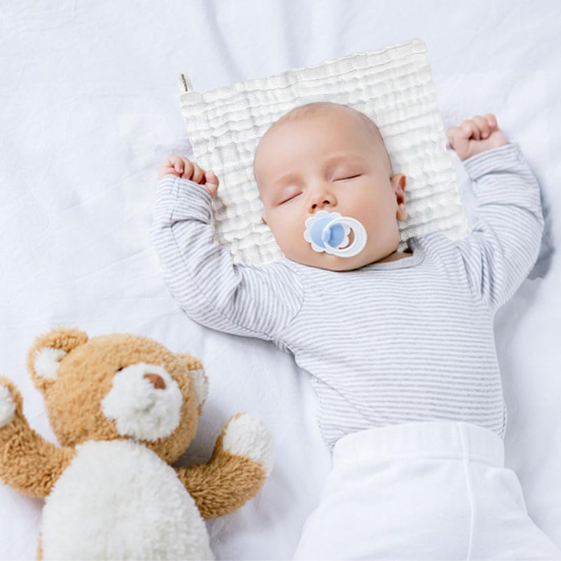 AIDEA Burp Cloths-20"x10", Muslin Burp Cloths for Babies, Highly Absorbent Cotton Burp Cloths, Large Soft Breathable Baby Rags for Boys and Girls, Newborn Essentials, White-10 Pack 20"X10" - BeesActive Australia