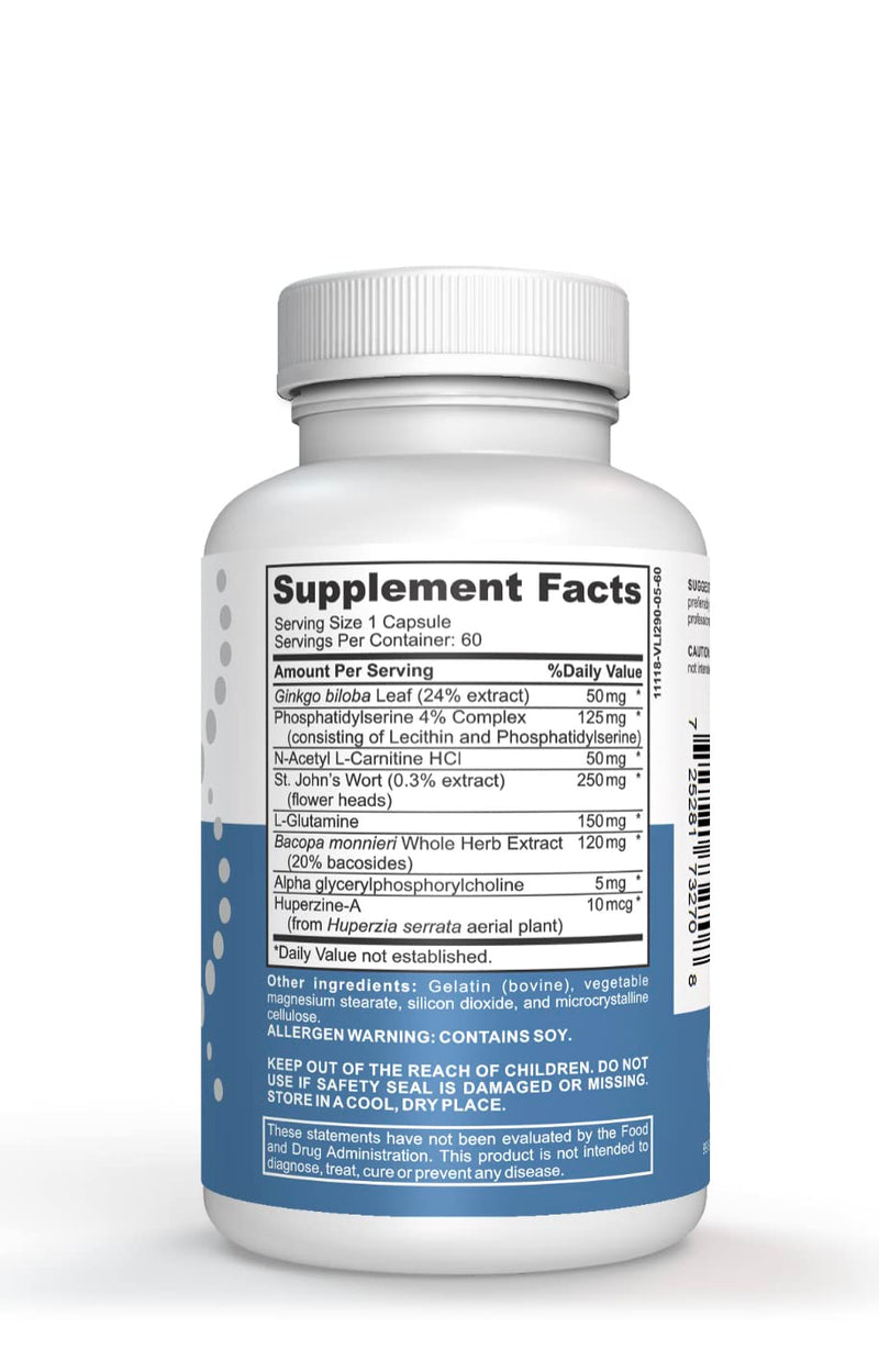 Advanced Memory Formula Extreme Brain Booster, Brain Supplement for Memory, Focus and Mental Performance, Memory Vitamins for Better Brain Health, Manufactured in The USA