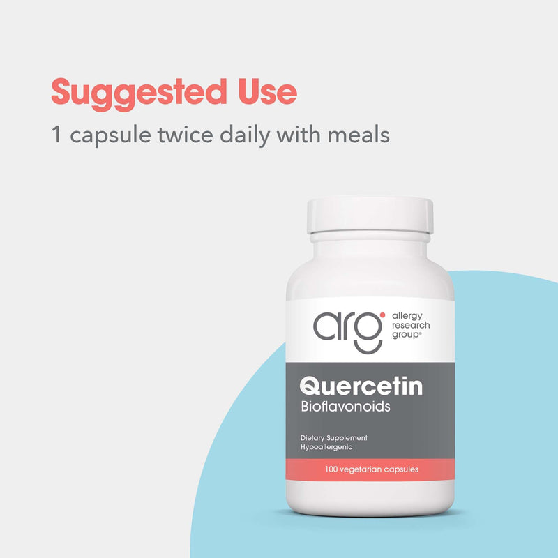 ARG Quercetin and Bioflavonoids with Rutin, 100 Capsules | Quercetin with Lemon Bioflavonoid Complex, Rutin and Citrus Extract for Antioxidant and Immune Support, Vegetarian