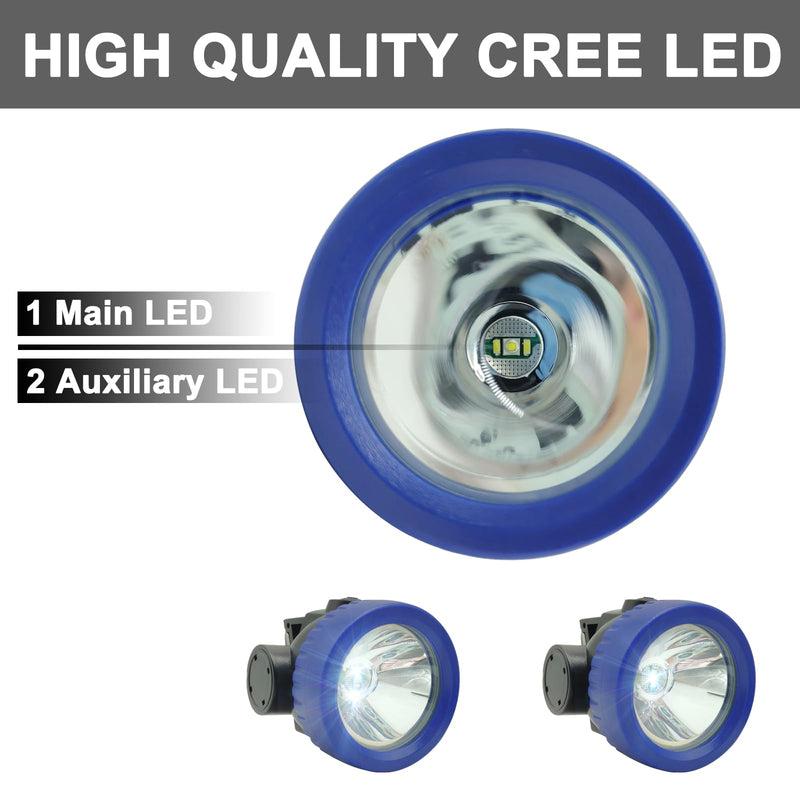 IP68 Waterproof LED Mining Lamp, Explosion Proof Safety Miner's Lamp, Rechargeable Cap Headlamp, Superbright Headlight Mining Headlamps, Flashlight Hard Hat Lamps for Miners