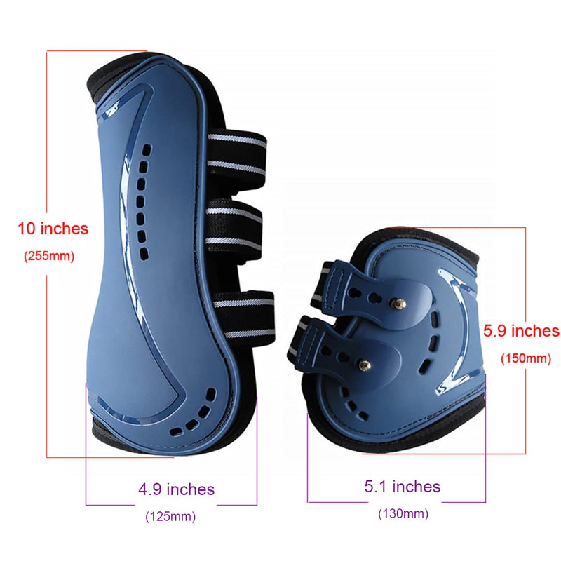 Horse Boots Open Front Jumping Tendon Sport Boots, Hind Fetlock Boots, Secure Leg Protection, Classic Breathable Equine Supplies, Set of 4 M White - BeesActive Australia