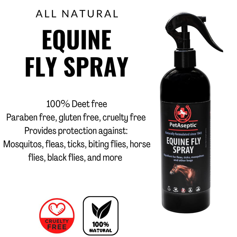Fly and Bug Repellent Spray for Horses | DEET Free | Repels Mosquitos, Fleas, Ticks, Deer Flies, Horse Flies, Black Flies, Yellow Flies & More | All Natural | No Harsh Chemicals |16oz Spray Equine Fly Spray 16oz - BeesActive Australia