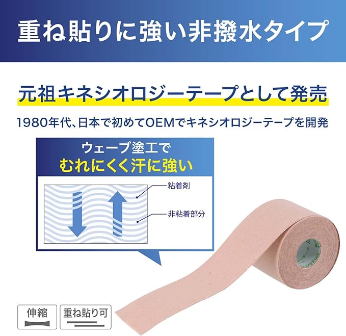NITREAT Taping for Muscle Support, Resistant to Rash, Resistant to Peeling, Repositionable Kinesiology Tape, Standard Type - BeesActive Australia