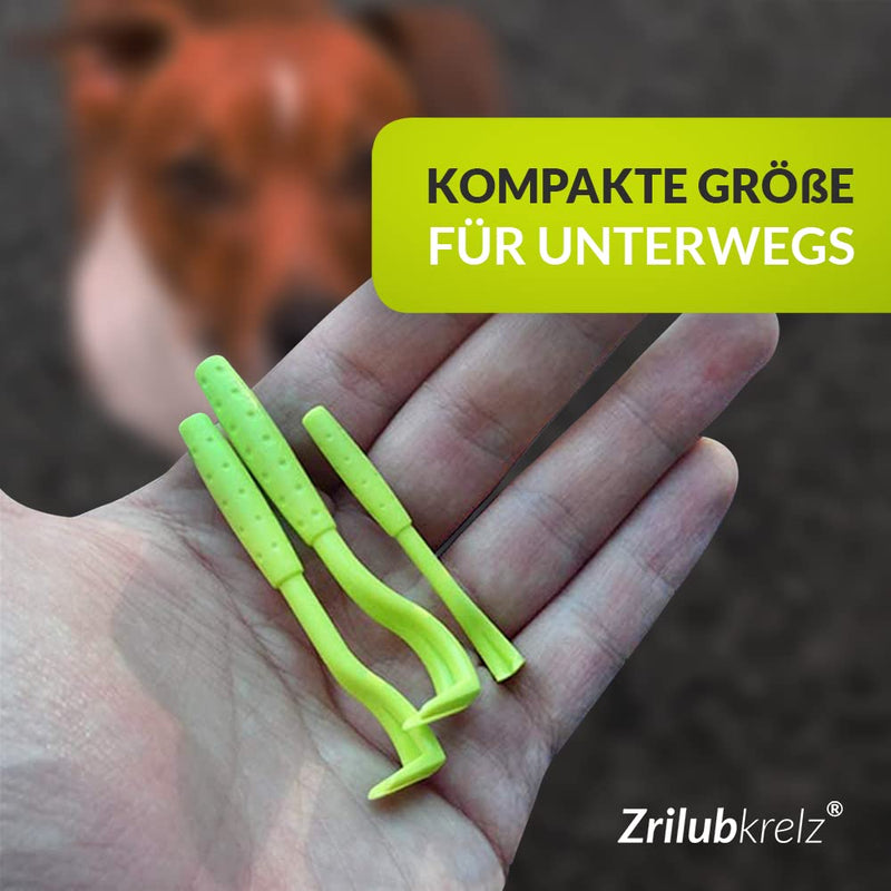 Zrilubkrelz® tick tweezers tick hook tick remover | Set of 3 tick levers | Premium tick protection for e.g. dogs, cats, horses etc. | Alternative to the tick card, tick remedy, tick tweezers - BeesActive Australia