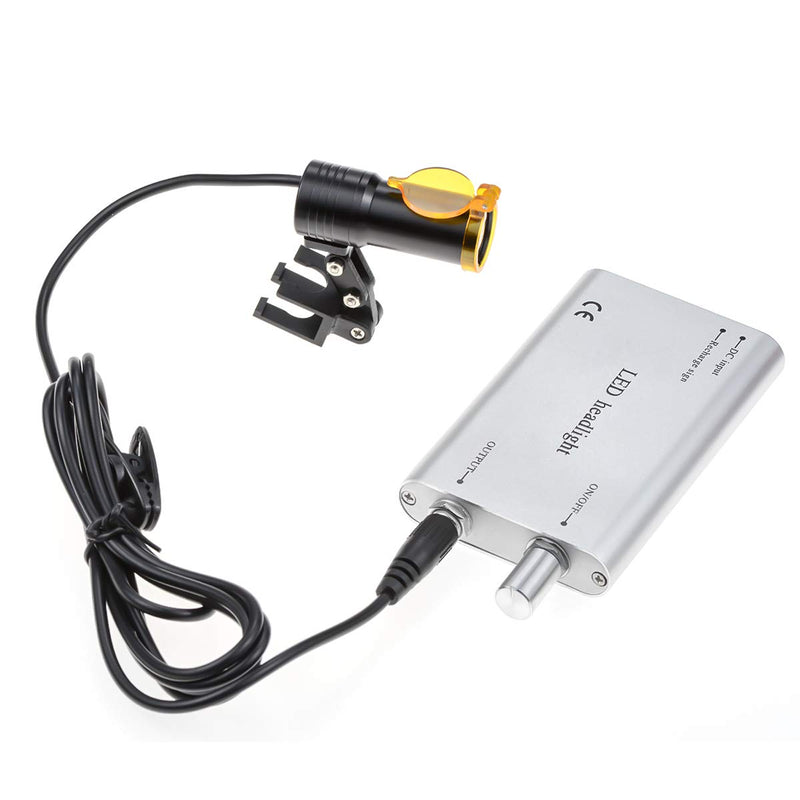 5W LED Portable Head Lamp Headlight,Headlamp with Insert Clip Filter for Binocular Loupes (Silver), RA-007KSJZ Silver