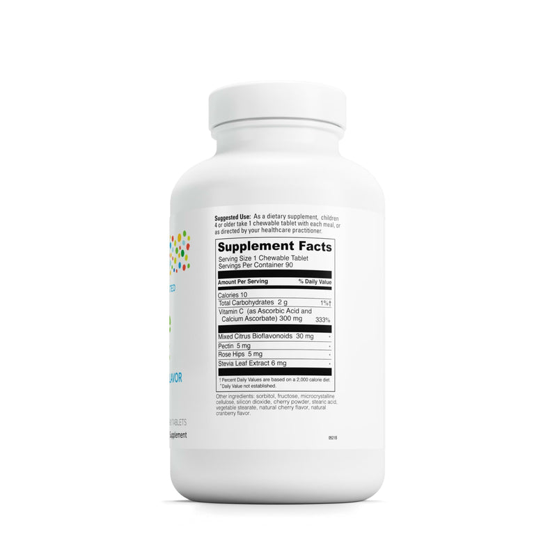 Little DaVinci Chewable Vitamin C - Kids Vitamin C Supplement to Support the Immune System, Healthy Skin and Overall Wellness - With Pectin, Rose Hips and More - Cherry Flavor - 90 Chewable Tablets