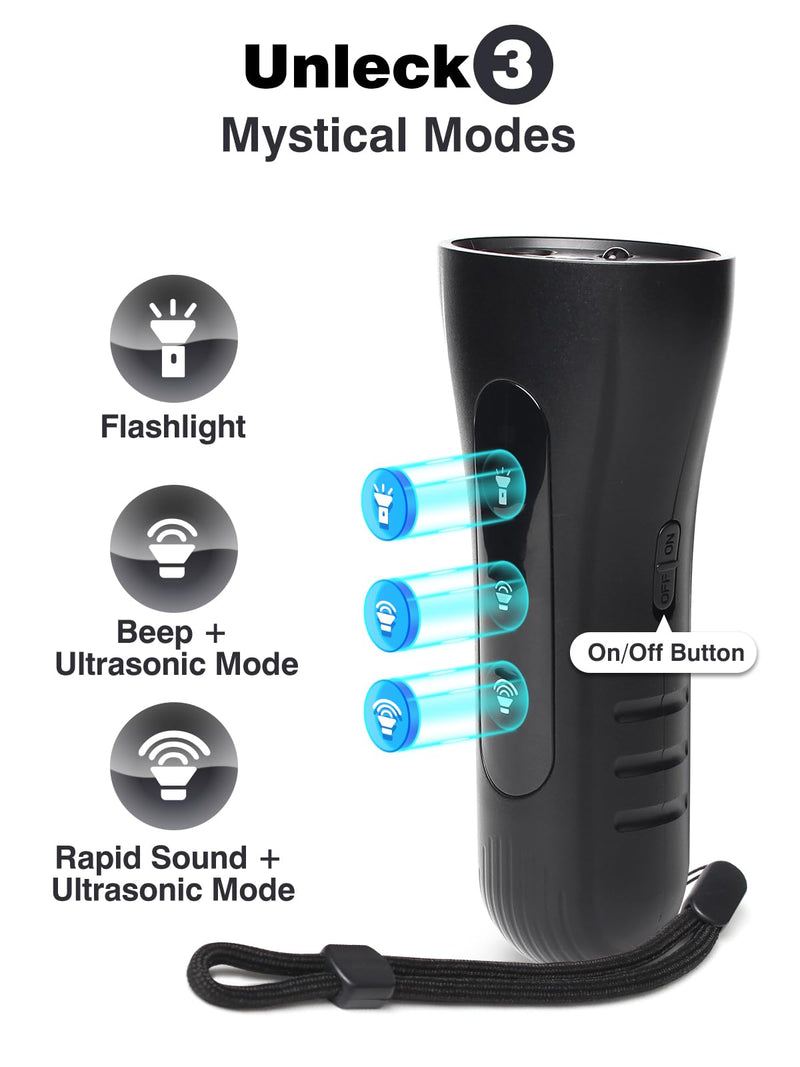 Dog Bark Deterrent Devices, Stop Own or Neighbor's Dog Barking Fast with 3 Modes (Ultrasonic/Beep/Light), 35FT Range Effective Anti Barking Device for Indoor & Outdoor Use, Portable for All Dogs