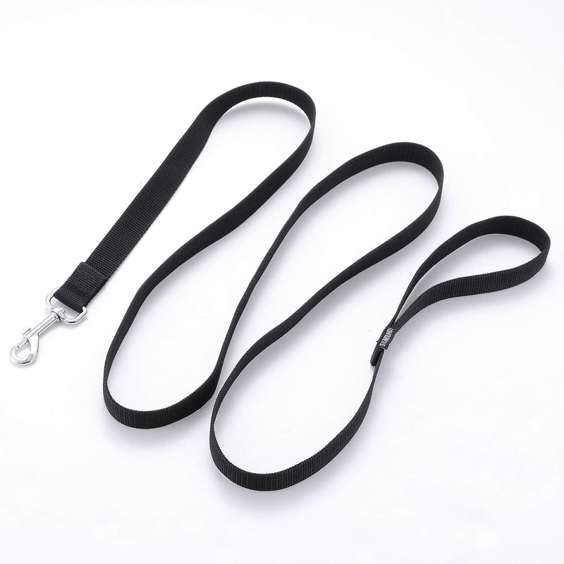Strong Durable Nylon Dog Training Leash, 1 Inch Wide Traction Rope, 6 ft 10ft 15ft Long, for Small and Medium Dog (Black, 10 Feet) Black - BeesActive Australia