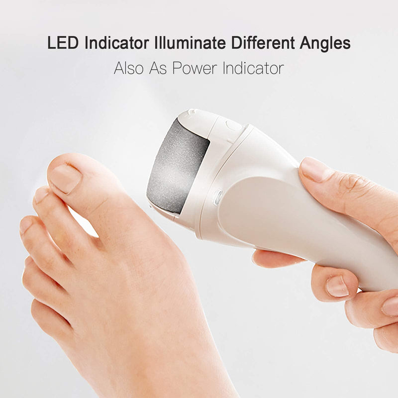 Electric Feet Callus Removers Rechargeable,Portable Electronic Foot File Pedicure Tools, Electric Callus Remover Kit,Professional Pedi Feet Care Perfect for Dead,Hard Cracked Dry Skin 001-white - BeesActive Australia