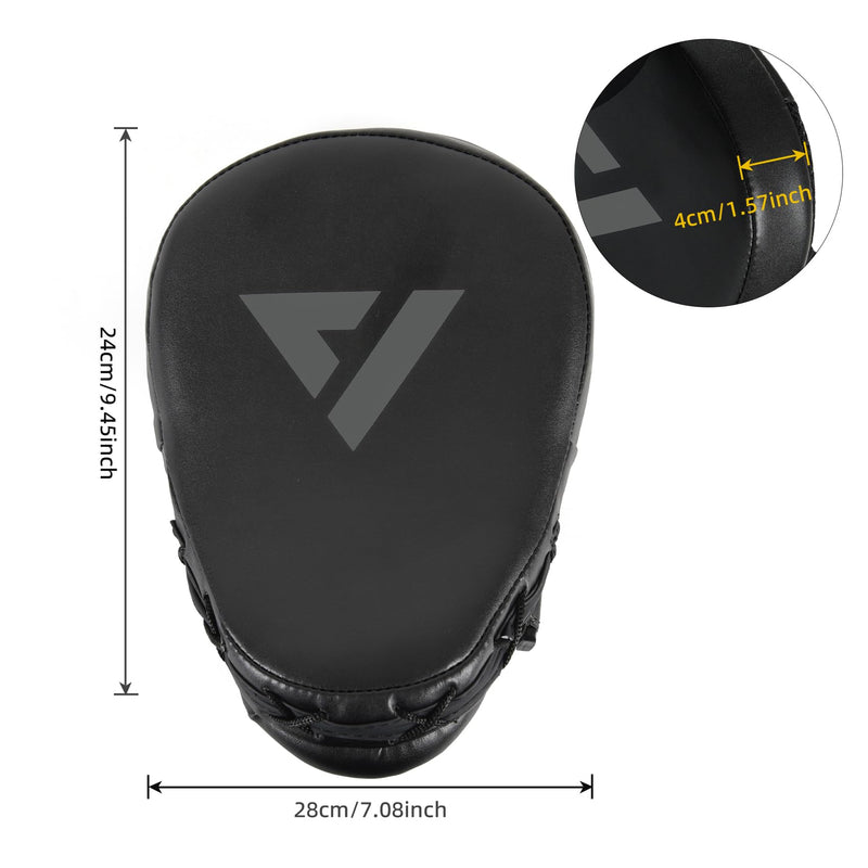 Valleycomfy Boxing Punching Mitts,Boxing Pads Mitts for Men,Ideal for Boxing Training,Kickboxing,Martial Arts Black