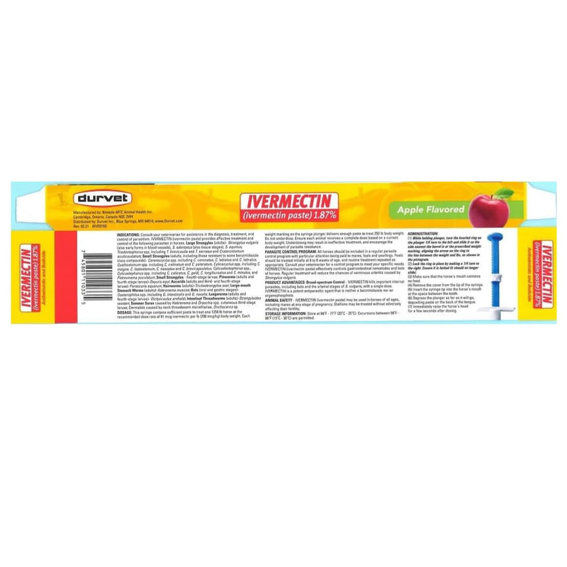 Ivermectin Horse Paste Dewomer, Horse Supplies 6.08g dose 1.87% (2 Pack) Includes Free Guide - Just for Fun Horse Tricks