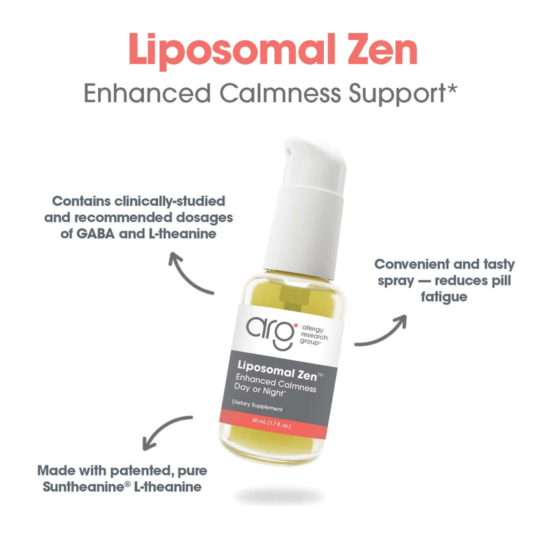 ARG Liposomal Zen L-Theanine Liquid Supplement, 1.7 fl oz | Liposomal L-Theanine Liquid for Calm Mood and Relaxation Support, Fast Absorption Formula, 25 Servings