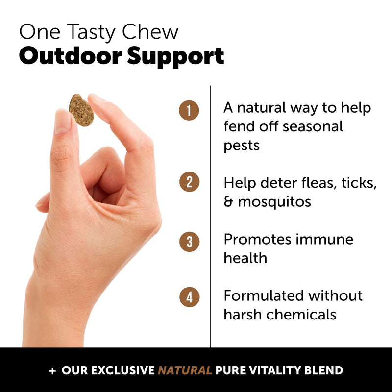 Flea & Tick Support + Grass Green Virtual Bundle - Natural Flea and Tick Soft Chew for Dogs, Pest Defense, Oral Flea Pills for Dog, Itch Relief, Digestive Enzyme for Dogs, Dog Pee Grass Lawn Spot S