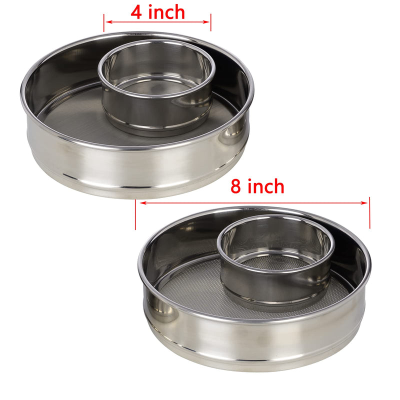 LABALPHA 300 Mesh Lab Sieves, #300 Mesh Test Sieve, 8'' Diameter, 304 Stainless Steel Wire Cloth (0.054mm) 300 mesh (0.054mm) - BeesActive Australia