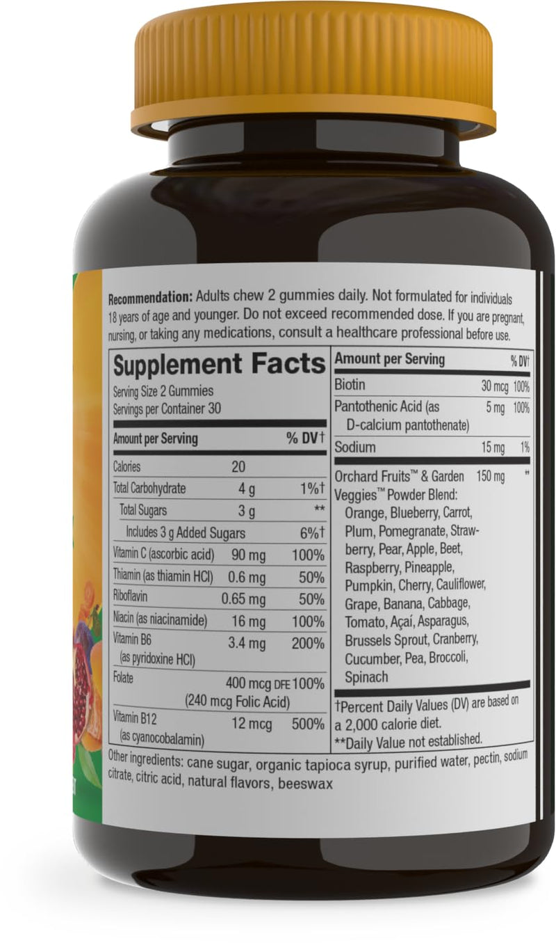 Nature's Way Alive! B-Complex Gummies, Cellular Energy Support*, 60 ct | Vitamin B12, B6, and Folate for Cellular Energy Support*, in Vegetarian, Gluten-Free Gummies with Plant-Based Pectin 60 Count (Pack of 1)