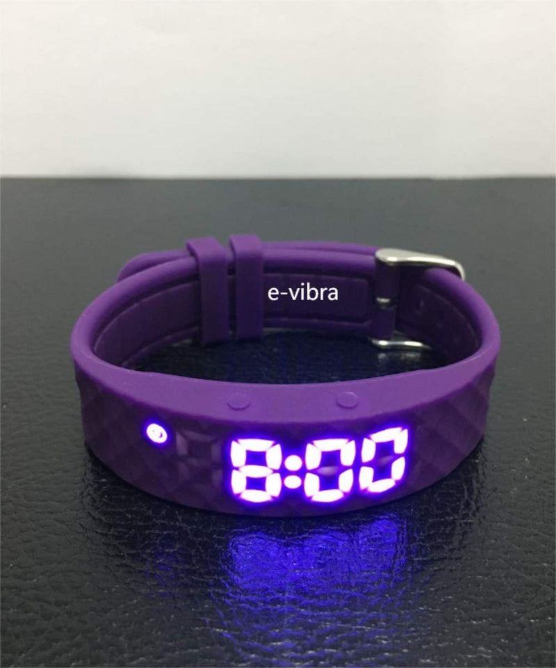 Potty Training Watch - Rechargeable Silent Vibrating Watch - Medical Reminder Wristband - with Timer and 15 Daily Alarms (Purple) Purple Small - BeesActive Australia