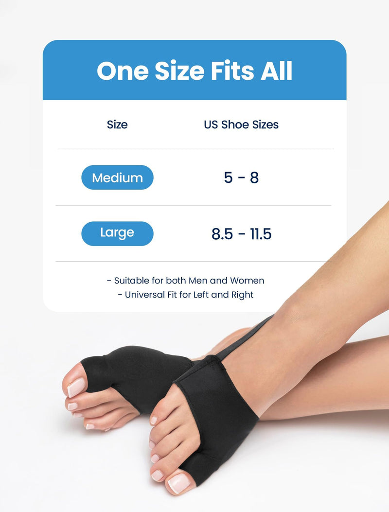Bunion Corrector for Women and Men, Breathable Big Toe Straightener, Bunion Relief Splint & Pad, Comfortable for Day/Night Use, Fit for R/L, Washable