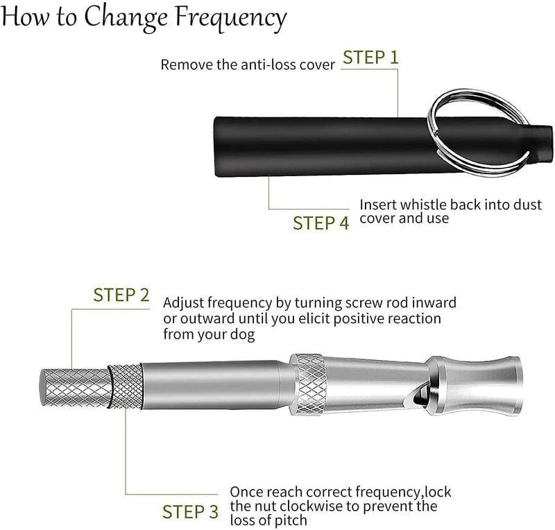 Dog Whistle, 2 Pack Professional Ultrasonic Dog Whistle to Stop Barking, Recall Training, Ultrasonic Silent Dog Whistle Training to Stop Barking Control Devices for Neighbors Dog, with Black Lanyard - BeesActive Australia