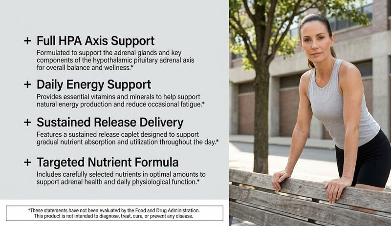 Dr. Wilson's Super Adrenal Stress Formula, Cotrisol Support, 150 Caplets* | Sustained-Release Vitamins and Minerals for Adrenal, Full HPA Axis, Cortisol and Energy Support*