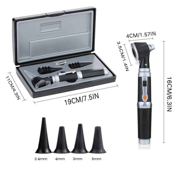 Otoscope Kit,Professional Diagnostic Ear Care Tool with 3.0V LED Bulb, 3X Magnification, 4 Speculum Tips Size - for Children, Adults, Pets, etc. - BeesActive Australia
