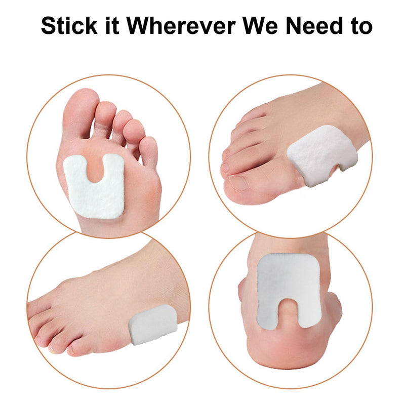 20 Pieces u Shaped Foot Pads Horseshoe Pads for Feet, Callus Cushions Metatarsal Pads Moleskin for Feet 3 in 1, Felt Foot Pads Callus Pads for Ball of Foot Cushion Side of Foot and Heel Pain Relief