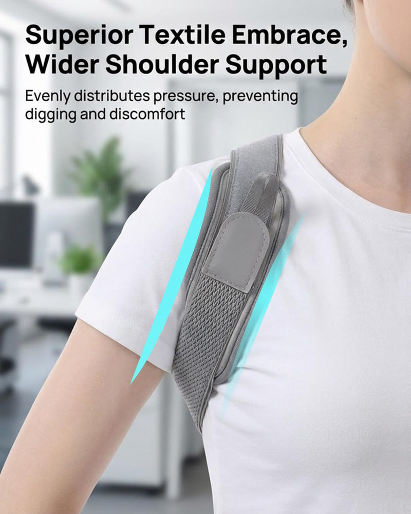 OFIR Upper Back Brace Posture Corrector for Women Office Professionals, Shoulder & Back Straightener for Anti-Slouch Support, Reinforced Back Panel, Breathable Diamond-Lattice, Wider Straps, Quick-Adjust Fit