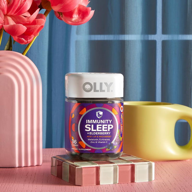 OLLY Immunity Sleep + Elderberry Gummies, Immune & Sleep Support*- 36 Count 36 Count (Pack of 1)