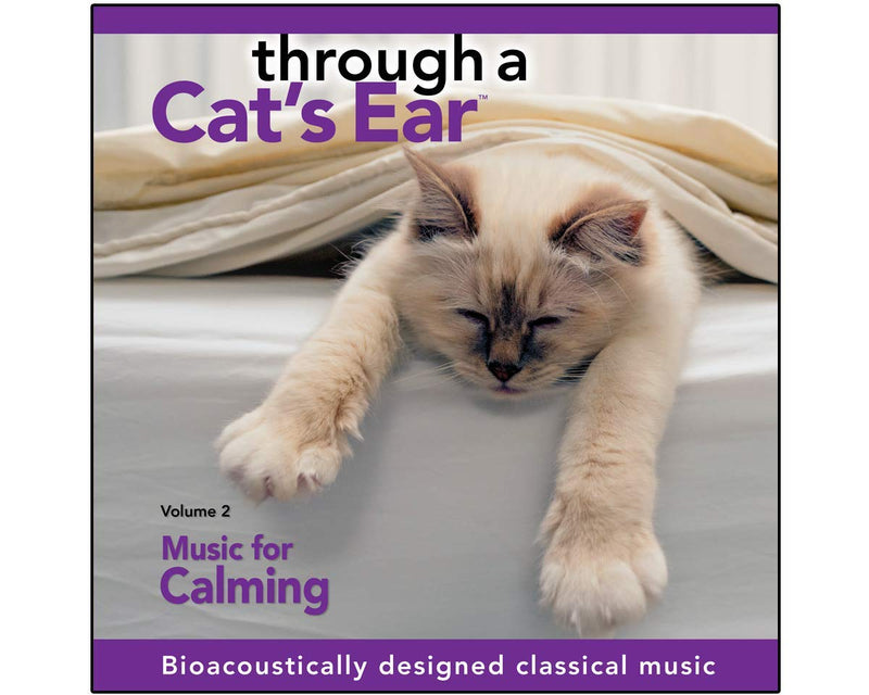 iCalmPet | Through a Cat's Ear: Music for Calming | 3-CD Box Set | 3-hrs |Simplified Classical Music lessens Feline Anxiety and enhances Environmental Enrichment