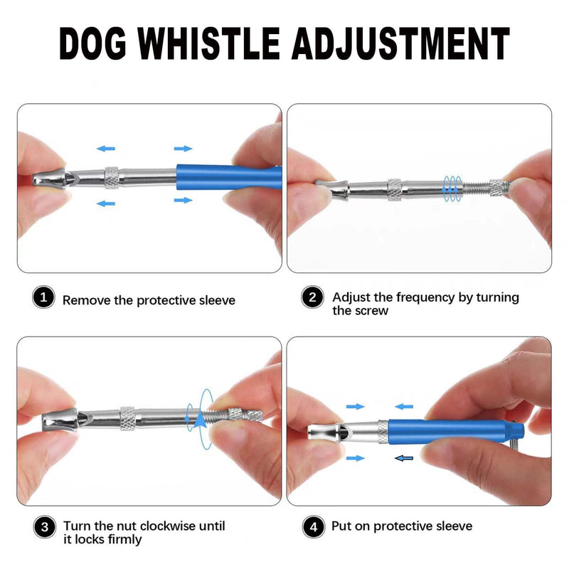 2-Piece Ultrasonic Dog Whistles with Lanyard Whistles to Stop Neighbor Dogs Barking Provides Perfect Barking Control and Effective Memory Training for All Dog Breeds (Pink+Blue) Pink+Blue - BeesActive Australia