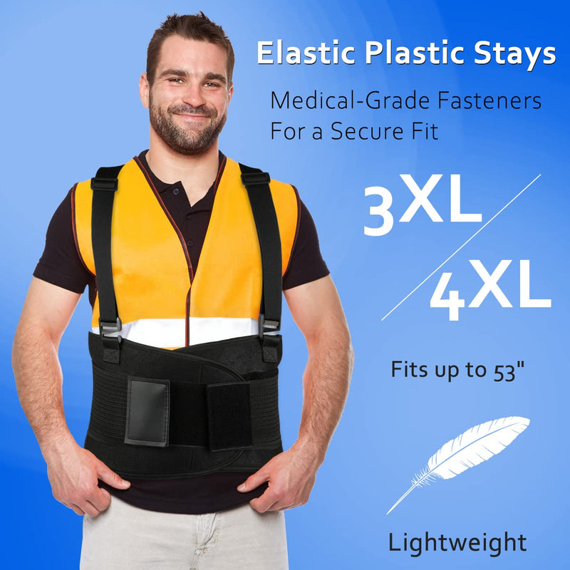 Back Brace Lumbar Back Support Belt for Women and Men - Lower Back Pain Relief - Heavy Lifting Support with Removable Adjustable Belt for Moving and Warehouse,M/L(30"-37") M/L(30"-37") - BeesActive Australia