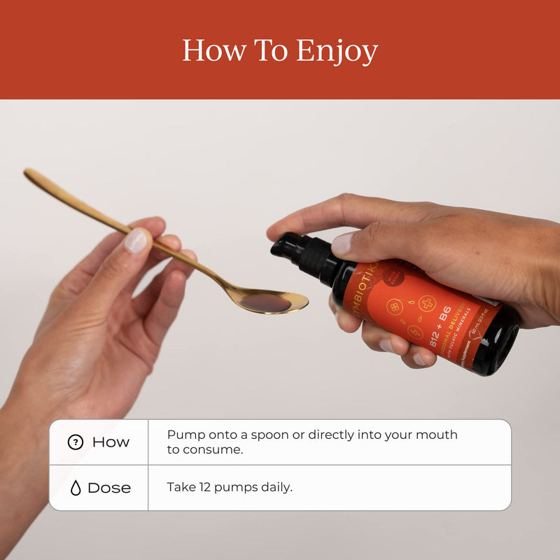 CYMBIOTIKA Liposomal Vitamin B12 1250mcg for Energy & Hair Support
