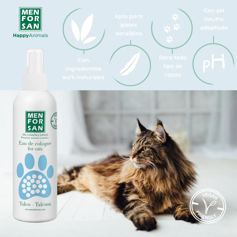 MENFORSAN Eau de Cologne Talcum for Cats 125 ml, provides a very pleasant smell, deodorizing effect - BeesActive Australia