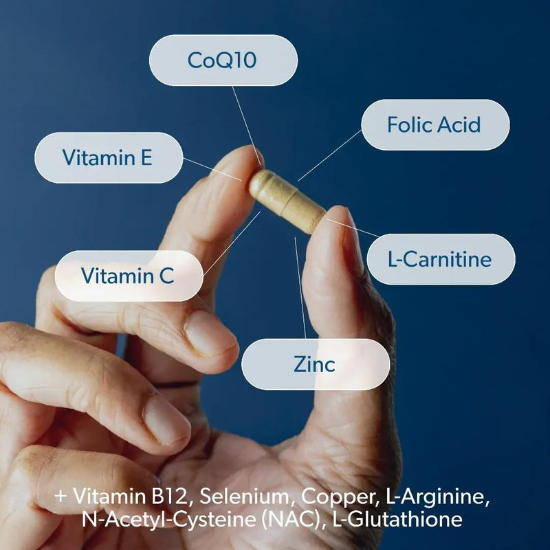Male Fertility Supplement for Men, Doctor Formulated, Motility, Count | Mens Prenatal Vitamins for Conception with CoQ10, Zinc, NAC, Folic Acid; 90 Vegan Capsules, Made in USA, 1 Month Supply