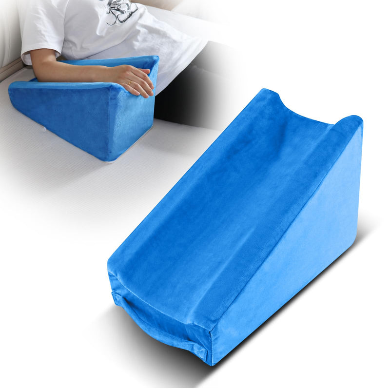 Arm Elevation Pillow, Arm Wedge Elevation Pillow Excellent, Ergonomic Elbow Support Pillow for Sleeping Arm Pads Elbow Pillow with Removable Pillow Case-Blue