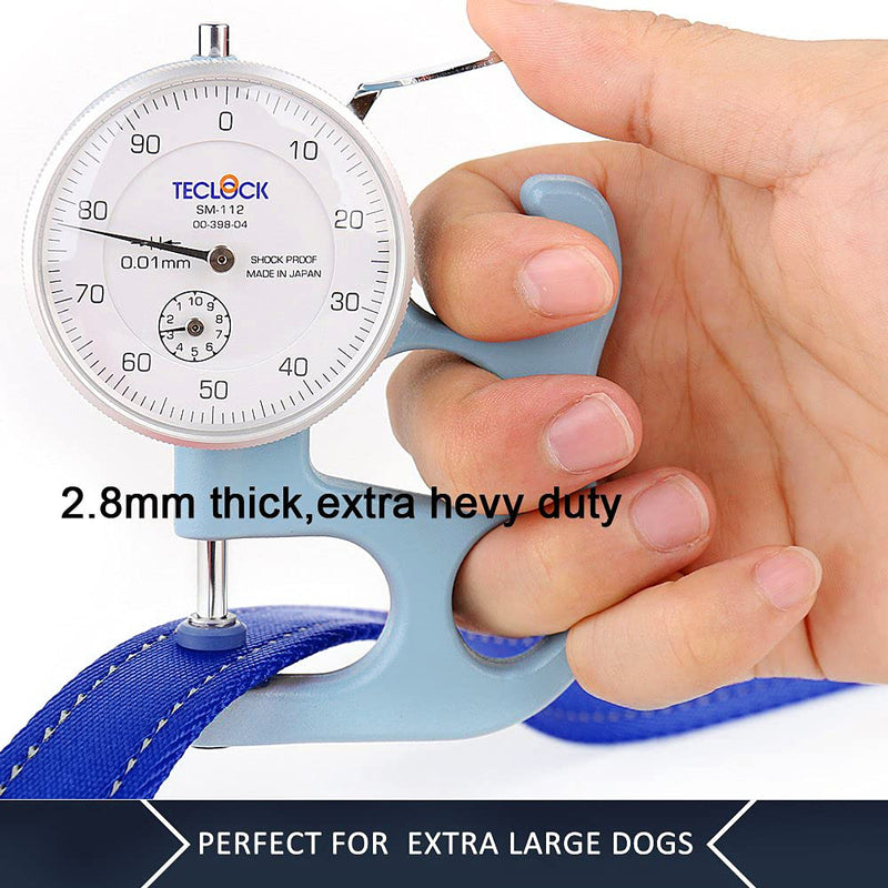 Plutus Pet Dog Leash 6ft Long,Traffic Padded Two Handle,Heavy Duty,Reflective Double Handles Lead for Control Safety Training,Leashes for Large Dogs or Medium Dogs,Dual Handles Leads(Navy Blue) Navy Blue - BeesActive Australia