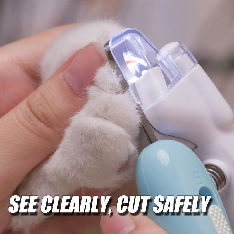 Claw scissors for cats with LED, claw trimmer for dogs, puppies, claw care cutters for pets, nail clippers with splash-proof safety protection - BeesActive Australia