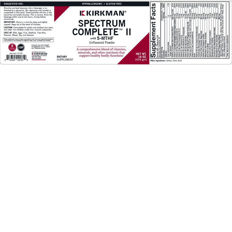 Kirkman Super B12 - Methylcobalamin Concentrated Powder