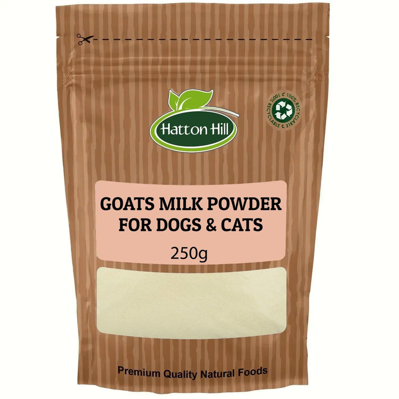 Goats Milk Powder for Dogs & Cats 250g by Hatton Hill | Goat Milk for use as High Protein, Hypoallergenic Digestion, Anti-inflammatory Powdered Instant Meal Topper